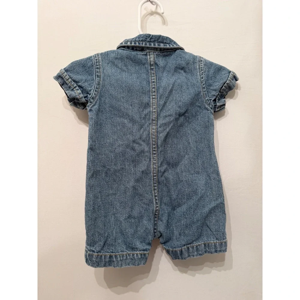 OshKosh B'gosh Denim Romper One Piece Classic Blue 3 Months